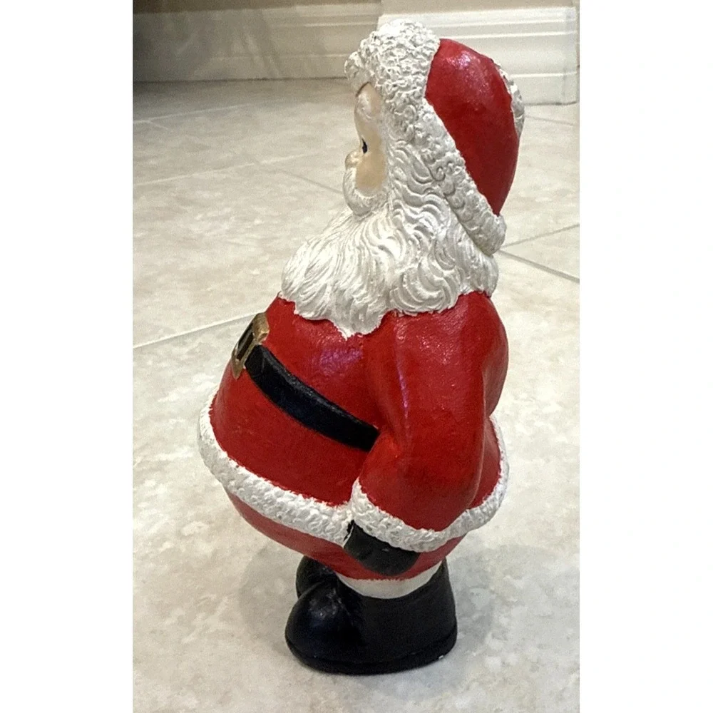 Vintage Style Hand Painted Santa Claus Figurine Red Suit‎ Christmas Decor 8 Inch